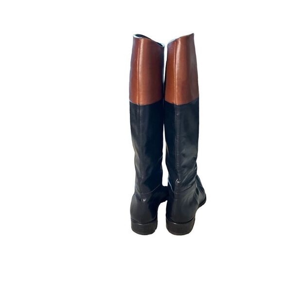 Chellis Dual Tone Leather Riding Boots - Picture 4 of 16